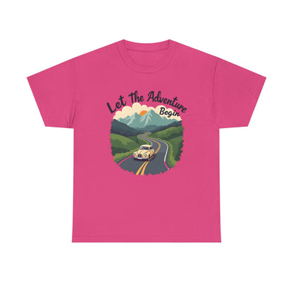 Adventure Awaits Road Trip & Vehicle Travel T-Shirts | Car, RV, and Motorcycle Adventure Tees