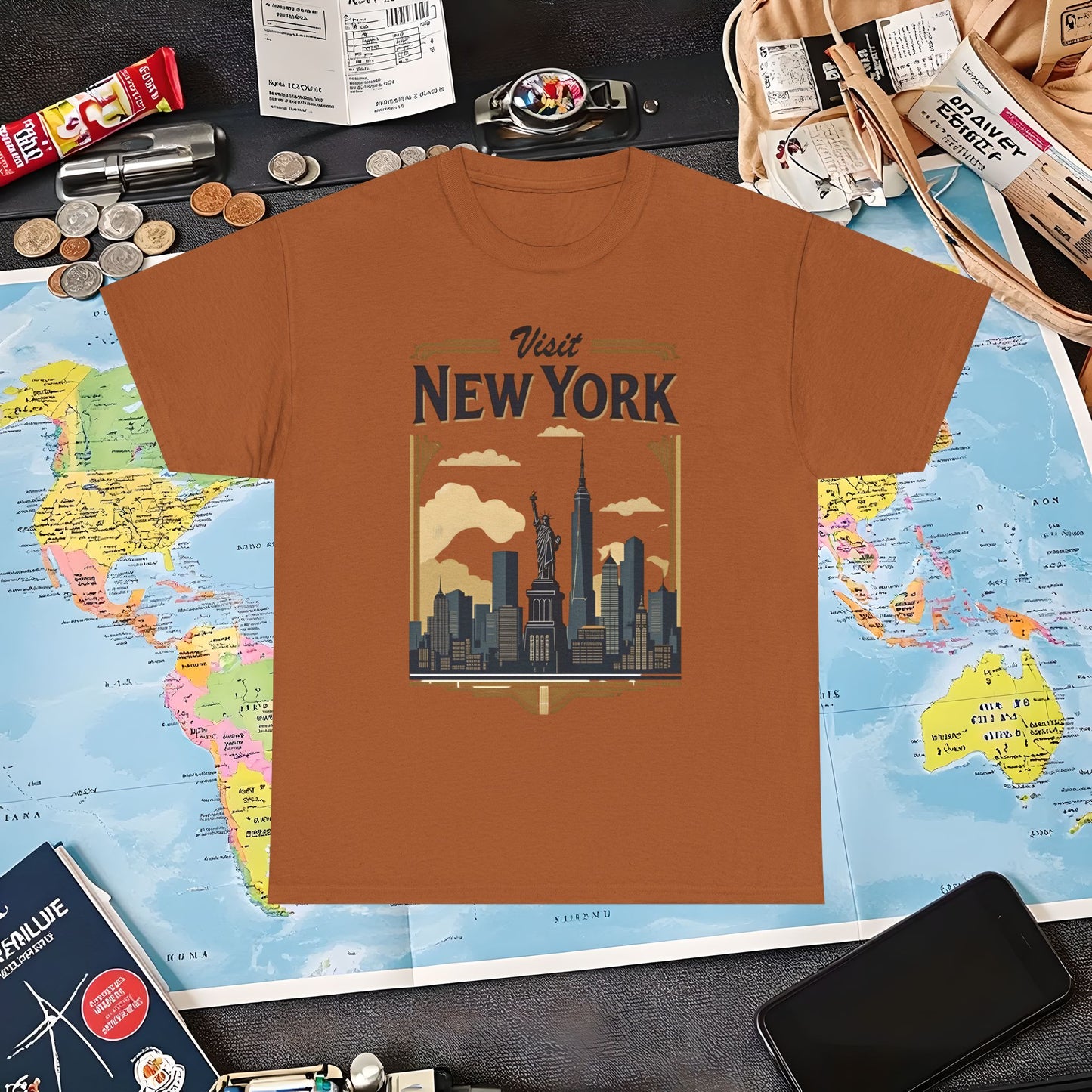 Art Deco NYC Air Travel T-Shirts | Jetsetter, Airport, and International Flight Tees