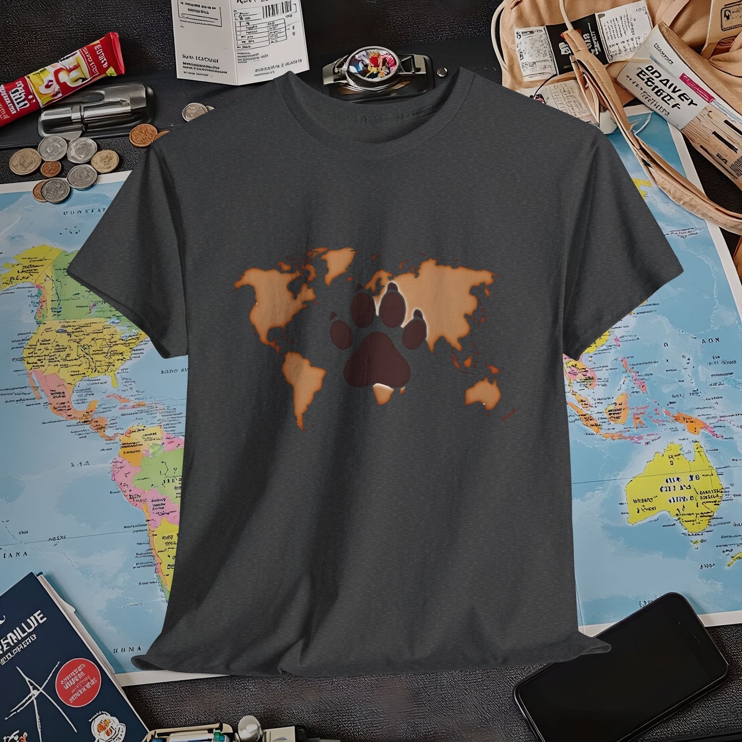 Paw Connect Air Travel T-Shirts | Jetsetter, Airport, and International Flight Tees