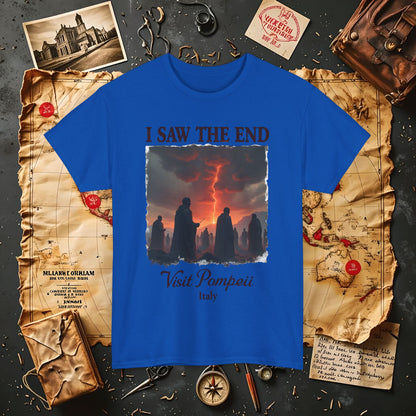 Pompeii Memories T-Shirt – Dark Tourism Shirt with Volcano Eruption Silhouette Art