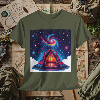 Cosmic Tent Outdoor Adventure T-Shirts | Camping, Hiking, Rafting & Kayaking Tees for Nature Lovers