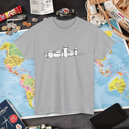 Castle Skyline Air Travel T-Shirts | Jetsetter, Airport, and International Flight Tees