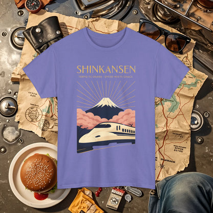 Shinkansen – Art Deco Speed & Grace Japanese Bullet Train Tee Road Trip & Vehicle Travel T-Shirts | Car, RV, and Motorcycle Adventure Tees