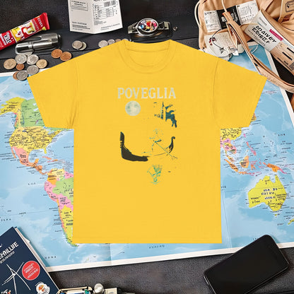 Phosphorescent Gondolier on Haunted Poveglia Tee – Ghostly Venice Dark Tourism Shirt | Layover Club Air Travel T-Shirts | Jetsetter, Airport, and International Flight Tees