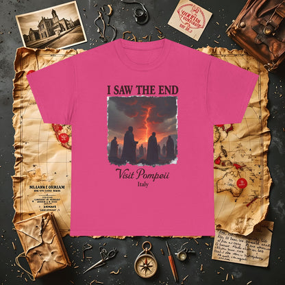 Pompeii Memories T-Shirt – Dark Tourism Shirt with Volcano Eruption Silhouette Art