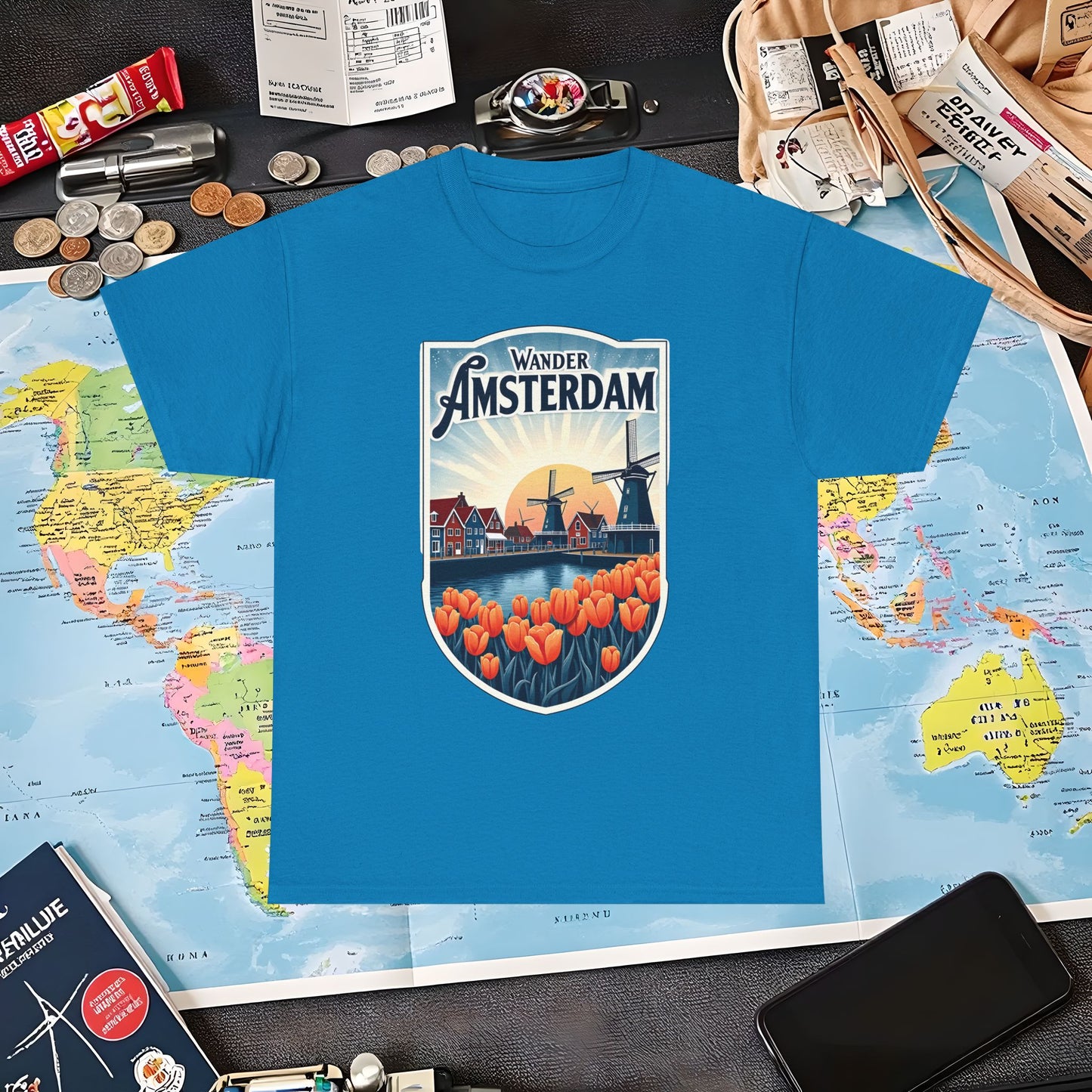 Amsterdam Vintage Air Travel T-Shirts | Jetsetter, Airport, and International Flight Tees