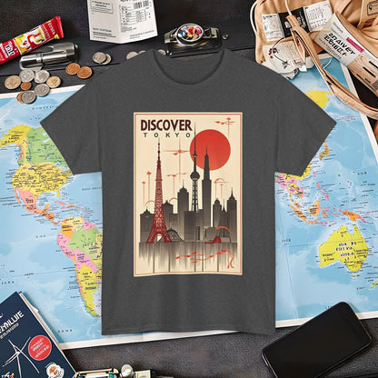 Tokyo Art Deco Air Travel T-Shirts | Jetsetter, Airport, and International Flight Tees