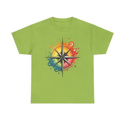 Psychedelic Compass Road Trip & Vehicle Travel T-Shirts | Car, RV, and Motorcycle Adventure Tees