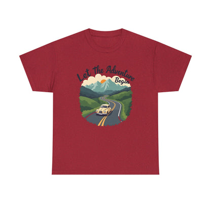 Adventure Awaits Road Trip & Vehicle Travel T-Shirts | Car, RV, and Motorcycle Adventure Tees