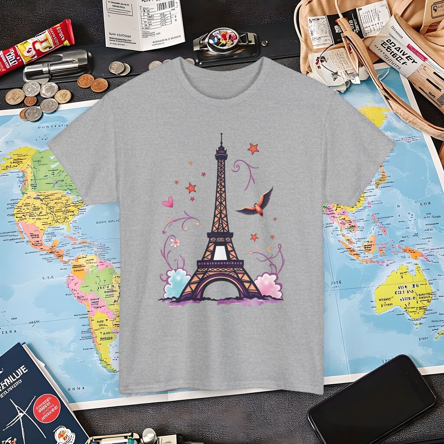 Paris Dream Air Travel T-Shirts | Jetsetter, Airport, and International Flight Tees