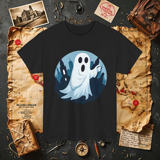 Ghostly Guide True Dark Tourism T-Shirts | Hauntingly Cool Travel Tees for the Morbidly Curious