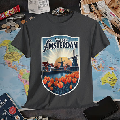 Amsterdam Vintage Air Travel T-Shirts | Jetsetter, Airport, and International Flight Tees