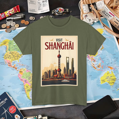 Shanghai Elegance Air Travel T-Shirts | Jetsetter, Airport, and International Flight Tees