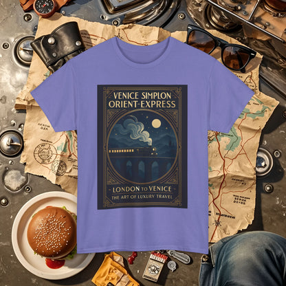 Orient Express at Night – Art Deco Venice Simplon Midnight Train Tee Road Trip & Vehicle Travel T-Shirts | Car, RV, and Motorcycle Adventure Tees