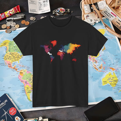 Colorful Wanderlust Air Travel T-Shirts | Jetsetter, Airport, and International Flight Tees