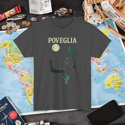 Phosphorescent Gondolier on Haunted Poveglia Tee – Ghostly Venice Dark Tourism Shirt | Layover Club Air Travel T-Shirts | Jetsetter, Airport, and International Flight Tees