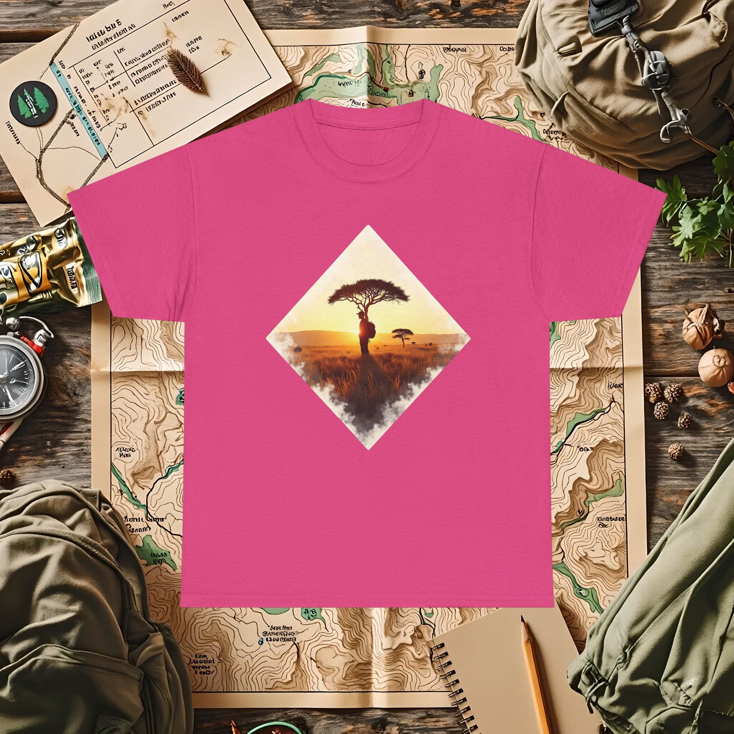 Savannah Journey Outdoor Adventure T-Shirts | Camping, Hiking, Rafting & Kayaking Tees for Nature Lovers