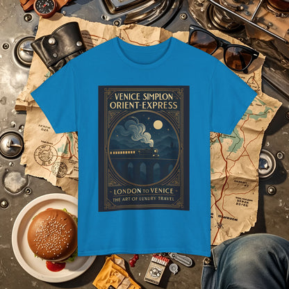 Orient Express at Night – Art Deco Venice Simplon Midnight Train Tee Road Trip & Vehicle Travel T-Shirts | Car, RV, and Motorcycle Adventure Tees