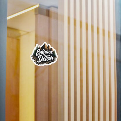 Embrace The Detour Mountain Sticker — Kiss-Cut Vinyl Decal