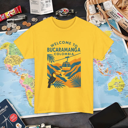 Bucaramanga Cable Car over Chicamocha Canyon Tee – Colombia Adventure Shirt | Layover Club Air Travel T-Shirts | Jetsetter, Airport, and International Flight Tees