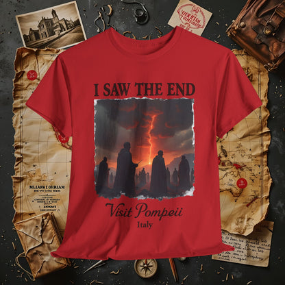 Pompeii Memories T-Shirt – Dark Tourism Shirt with Volcano Eruption Silhouette Art