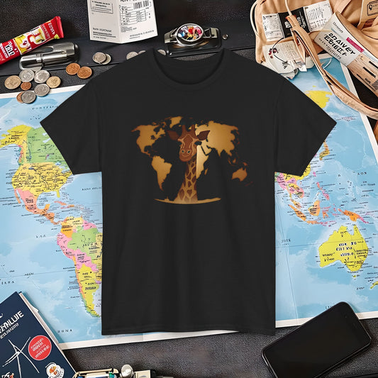 Giraffe Globe Air Travel T-Shirts | Jetsetter, Airport, and International Flight Tees