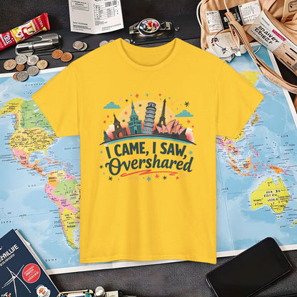 Overshare Vibe Air Travel T-Shirts | Jetsetter, Airport, and International Flight Tees