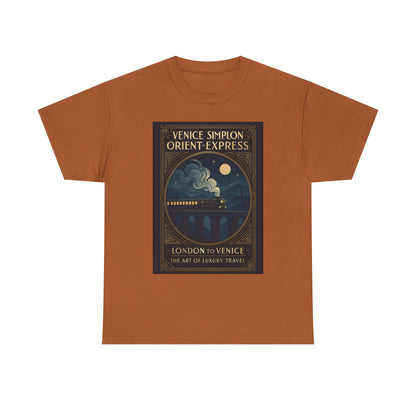 Orient Express at Night – Art Deco Venice Simplon Midnight Train Tee Road Trip & Vehicle Travel T-Shirts | Car, RV, and Motorcycle Adventure Tees