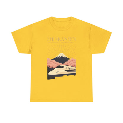 Shinkansen – Art Deco Speed & Grace Japanese Bullet Train Tee Road Trip & Vehicle Travel T-Shirts | Car, RV, and Motorcycle Adventure Tees
