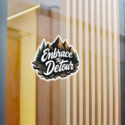 Embrace The Detour Mountain Sticker — Kiss-Cut Vinyl Decal