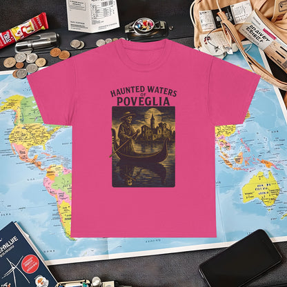Skeletal Gondolier of Haunted Poveglia – Dark Venetian Ghost Travel Tee| Layover Club Air Travel T-Shirts | Jetsetter, Airport, and International Flight Tees