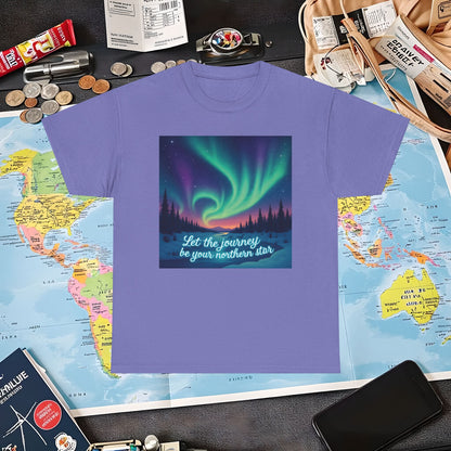 Northern Lights Journey Under the Starry Sky Air Travel T-Shirts | Jetsetter, Airport, and International Flight Tees