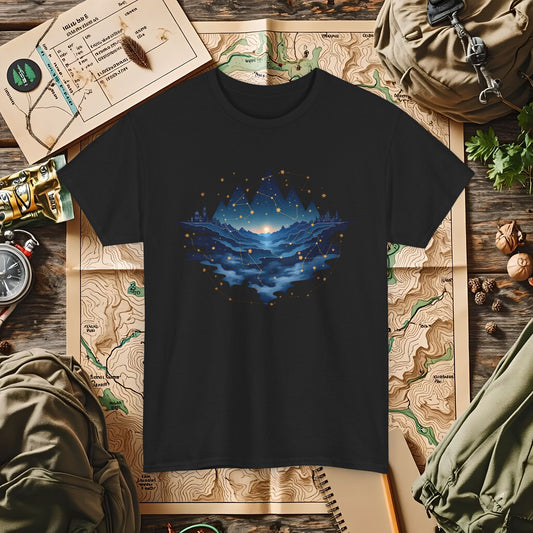 Celestial Landscapes Outdoor Adventure T-Shirts | Camping, Hiking, Rafting & Kayaking Tees for Nature Lovers